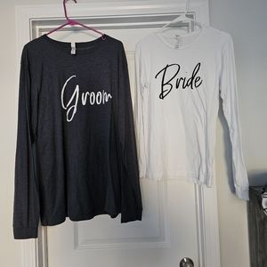 Bride and Groom Long Sleeve Tee